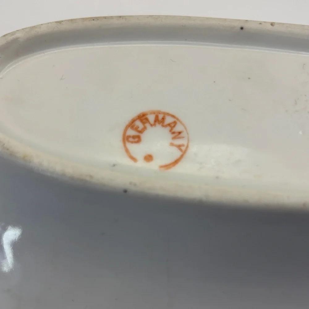 Floral Porcelain Dish with Gold Accents - Picture 6 of 6